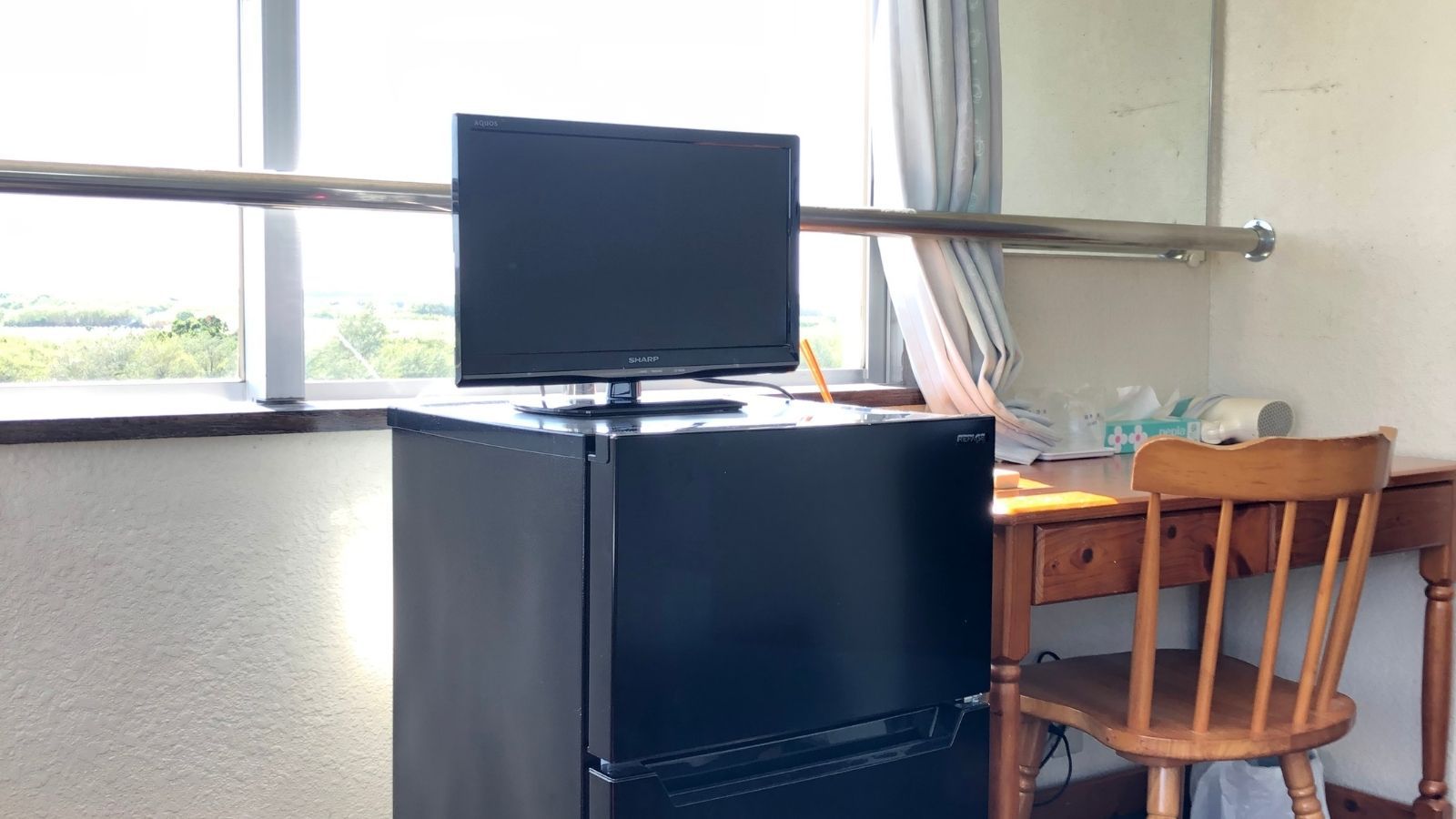 テレビも冷蔵庫も常備、