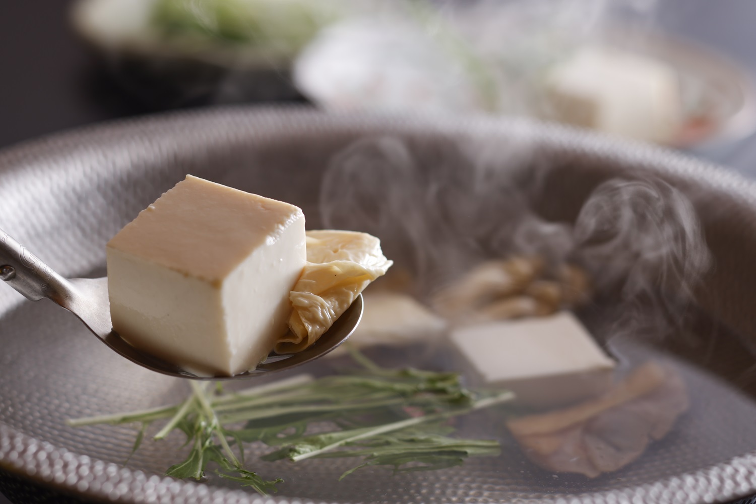 【夕食】厳選した国産大豆を使用した京都大原野の自家製豆腐のご用意！