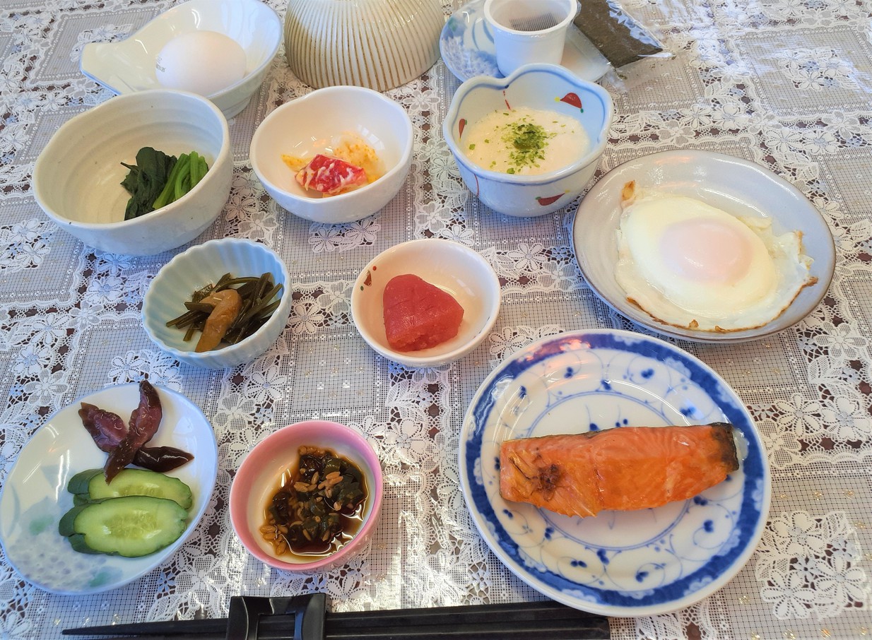 【朝食一例】手作り朝食で知床旅行を堪能！
