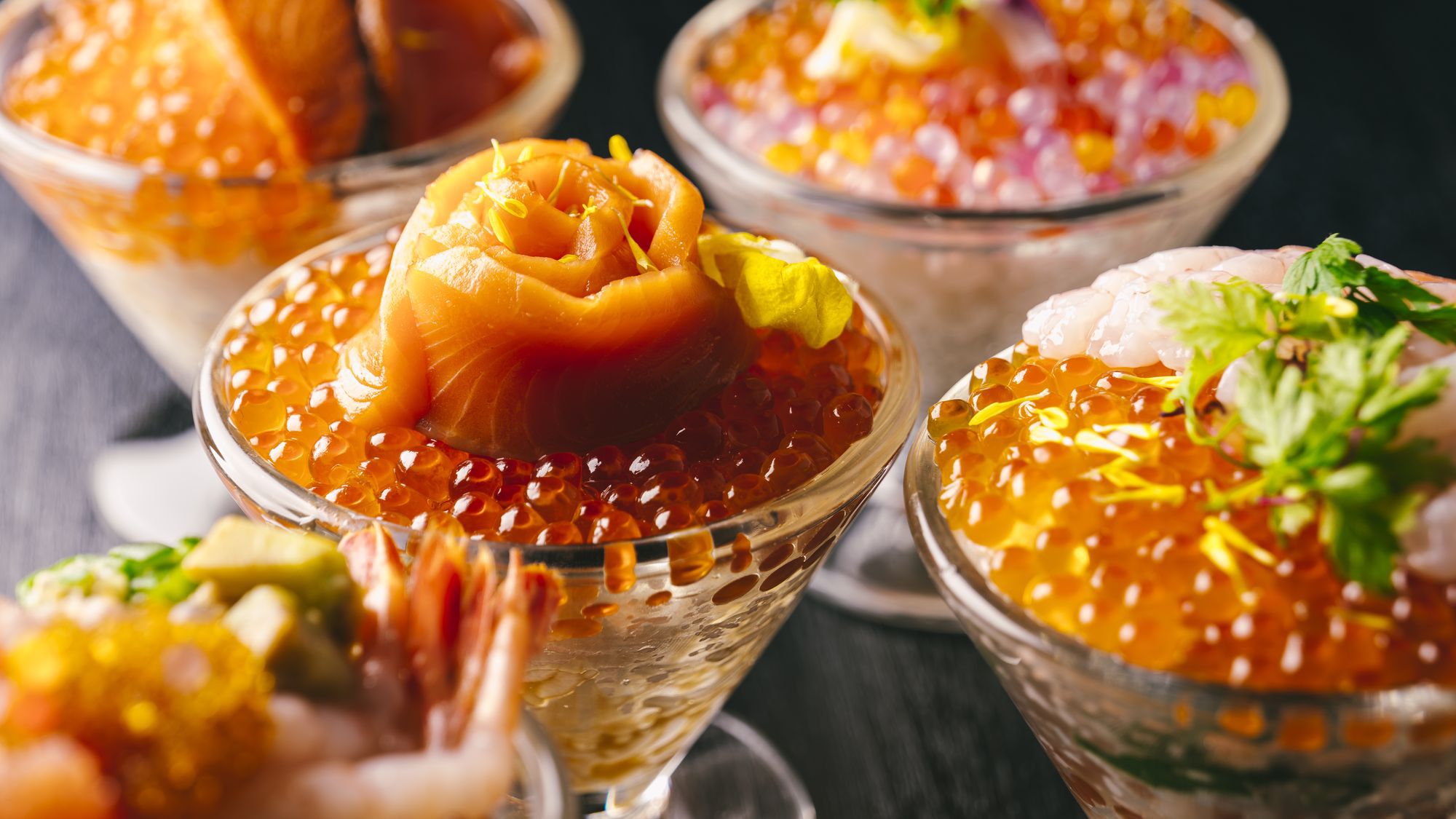 「アゼリア」朝食ビュッフェ。オリジナル海鮮パフェ