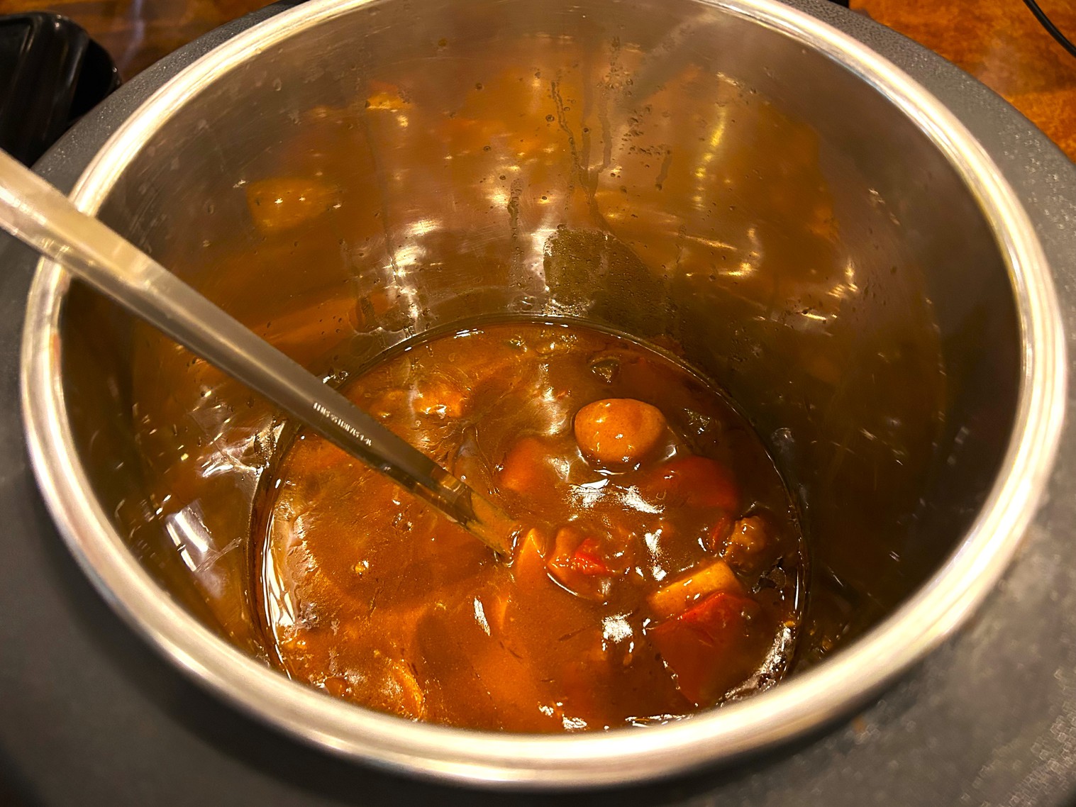 夕食：飛騨牛スジカレー