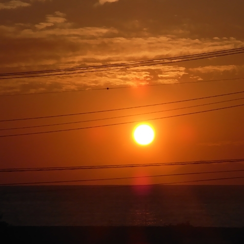 お部屋からの夕日