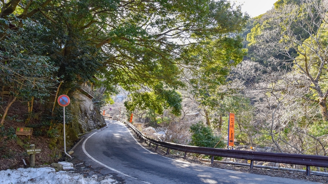 【*宿までの道のり】湯の山の最奥にある当館まで、細い山道がございますので、十分お気をつけください。