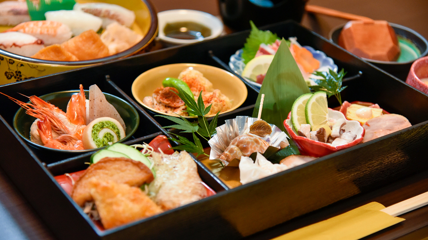 【夕食寿司出前付】お部屋で夕食付きプラン♪〜地元の名店からお届けする寿司懐石〜