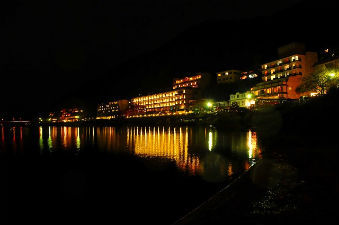 河口湖の夜景