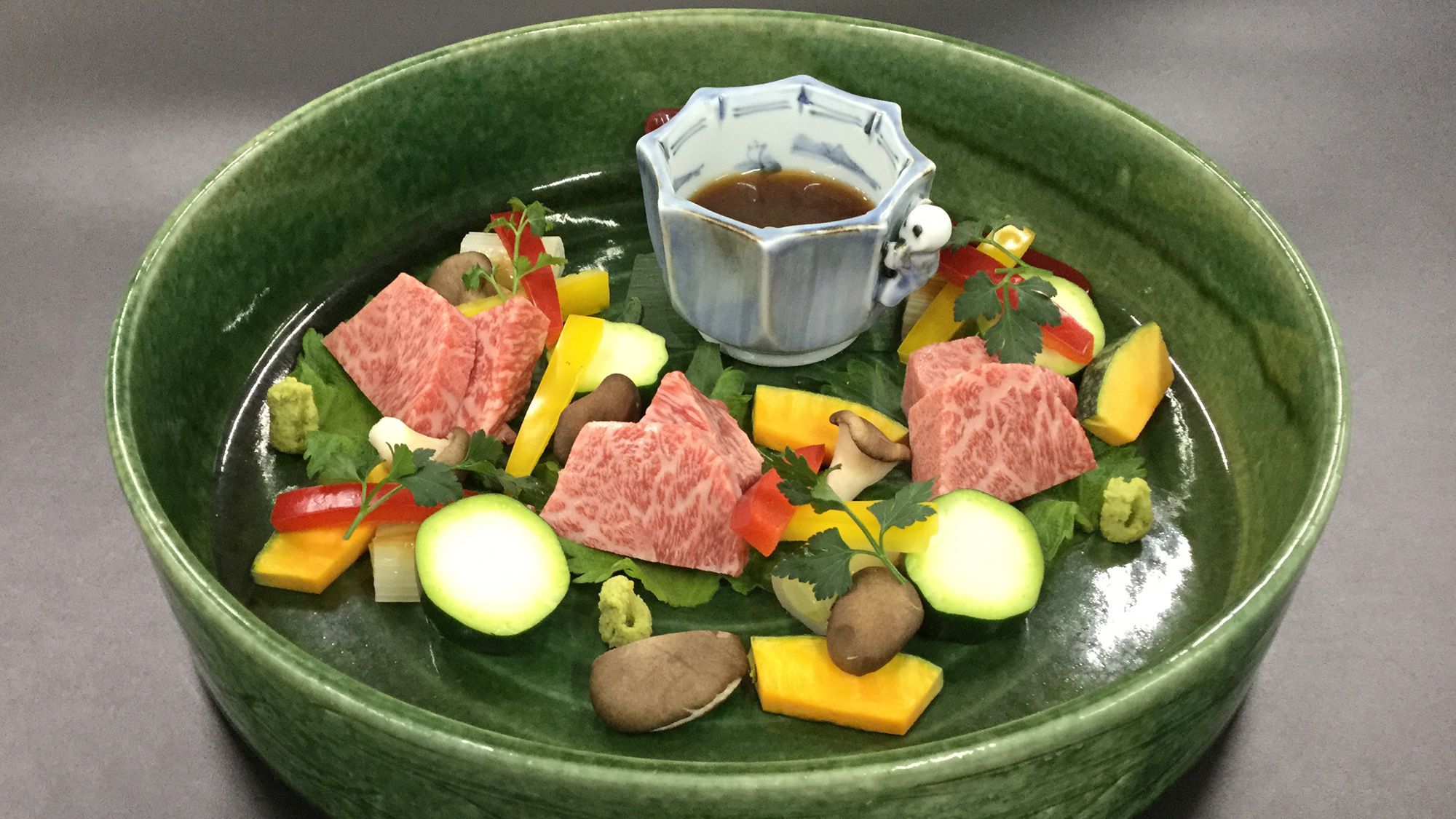 【6〜8月卓袱 白鷺】長崎和牛炙り焼、彩野菜