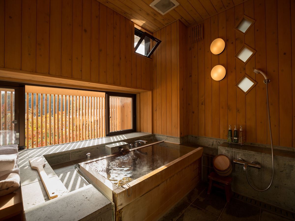 檜内風呂付き特別室ー『結の米』お風呂