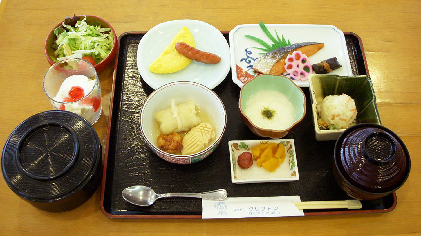 *【朝食例】豊かな自然に恵まれた秋田の味、気軽に召しあがれるメニューをご用意いたします。