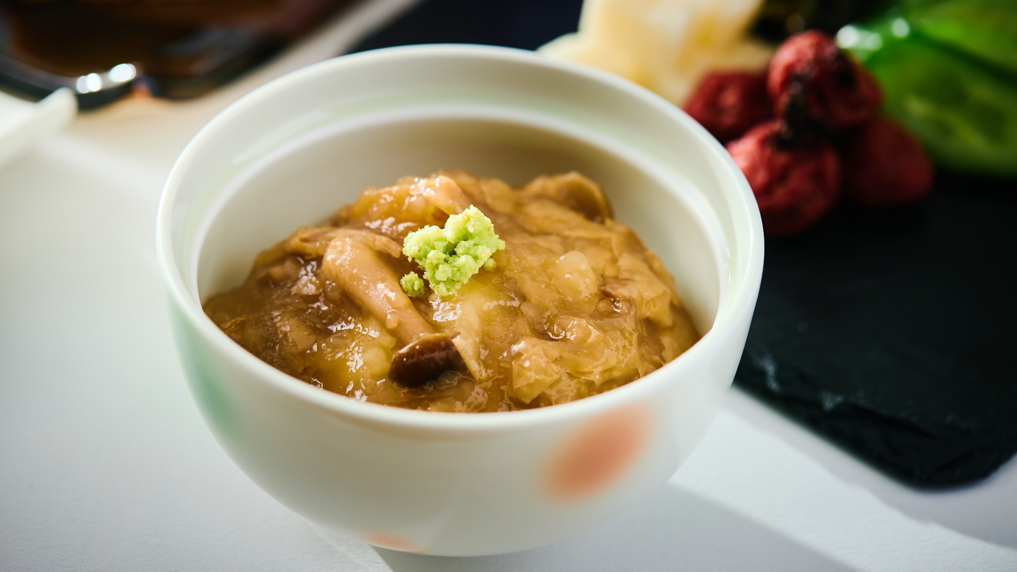 【朝食】湯葉と湯葉ときのこのあんかけ丼イメージ