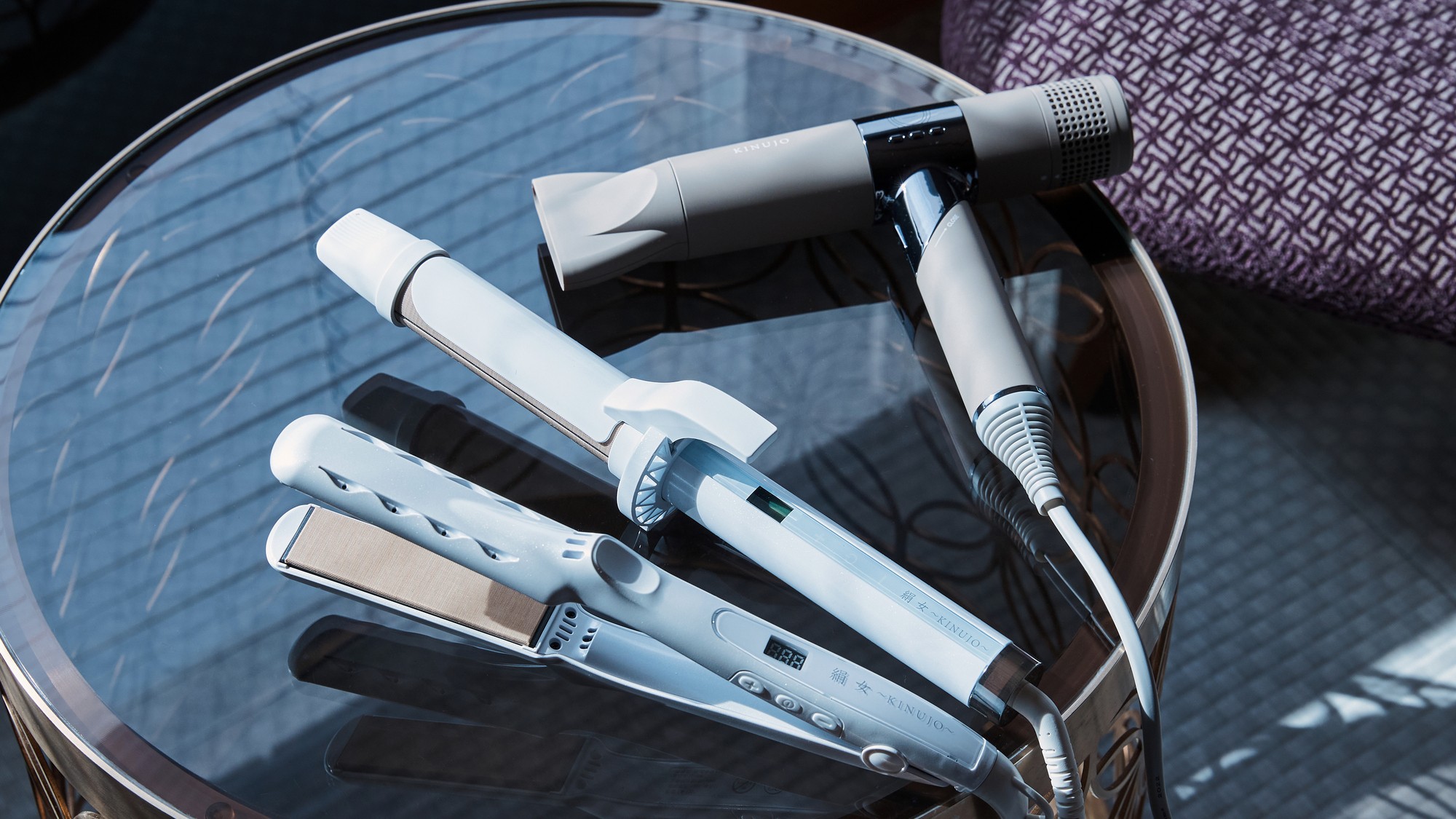 京プレミアム限定「KINUJO」のドライヤー、ストレートアイロン、カールアイロン