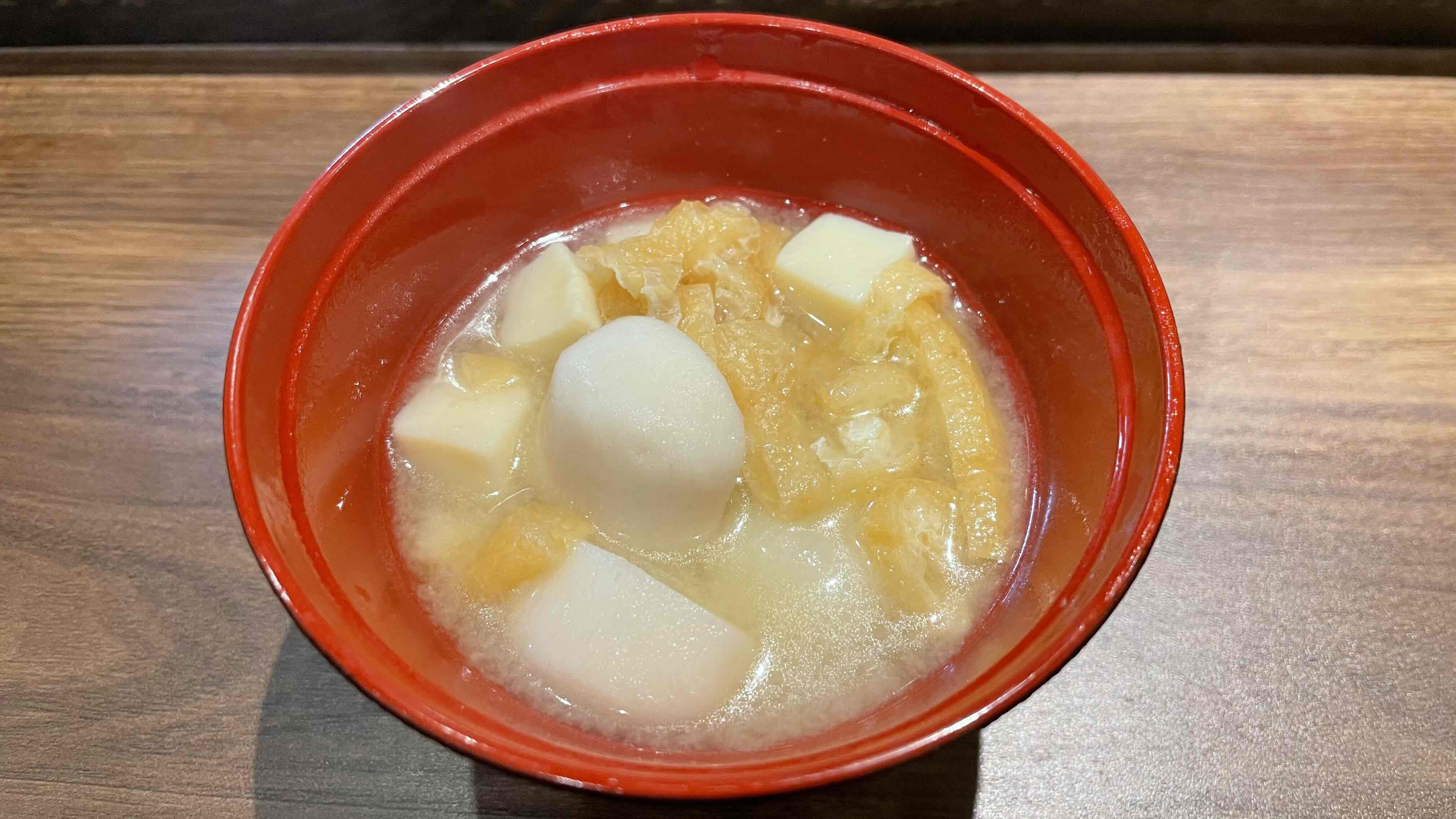 【秋季】里芋豆腐刻み揚げ味噌汁※日替わり