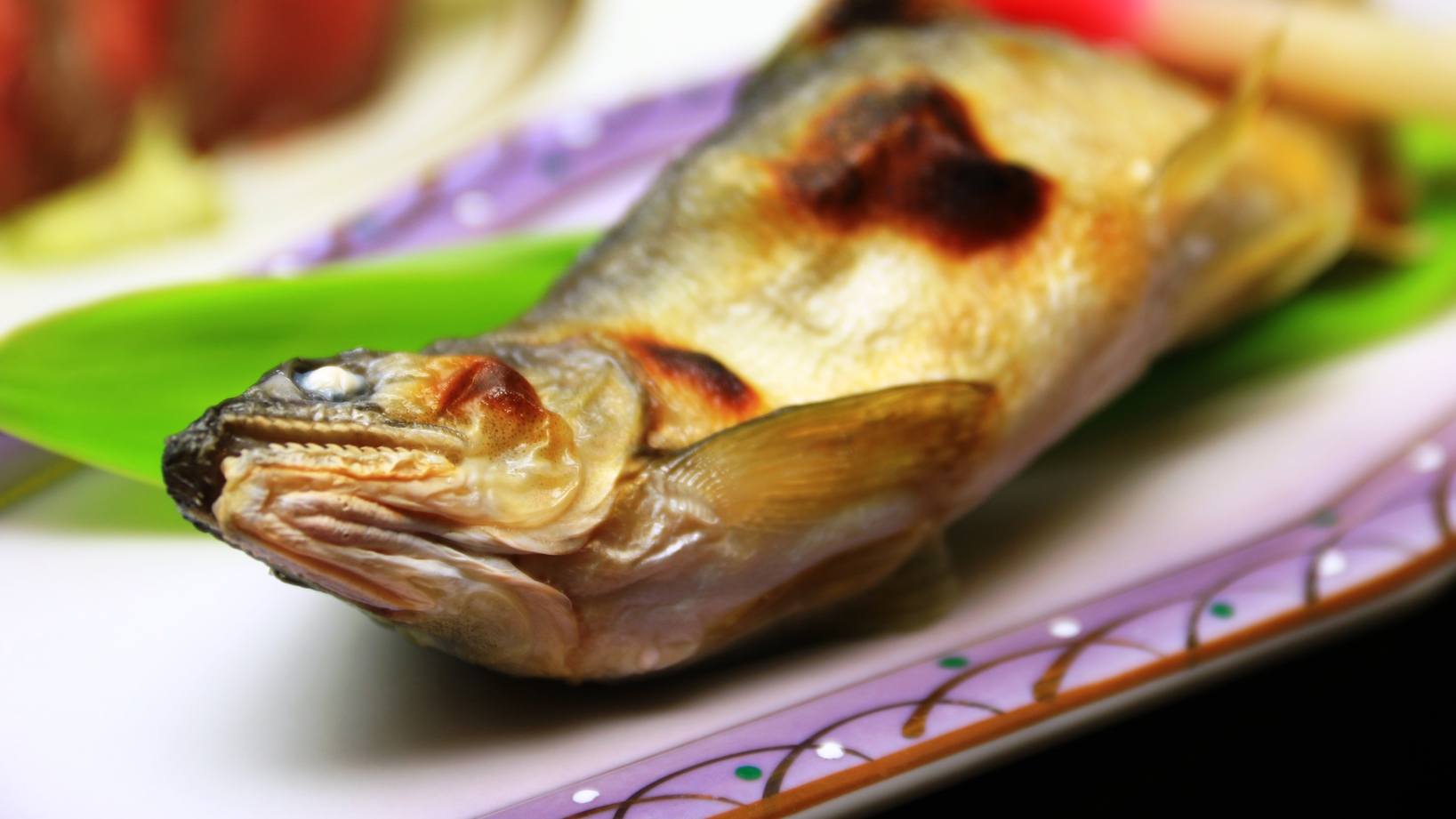 【夕食一例】春夏限定！新鮮な鮎の塩焼き。