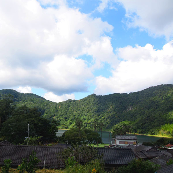 露天風呂からの眺望。日本の原風景です。