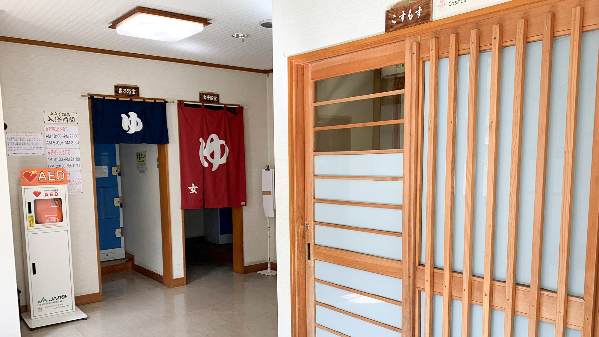 ・＜訳あり＞【こすもす】和室10畳温泉隣の脱衣所のトイレ・洗面台（24時間利用可能）が近く便利です