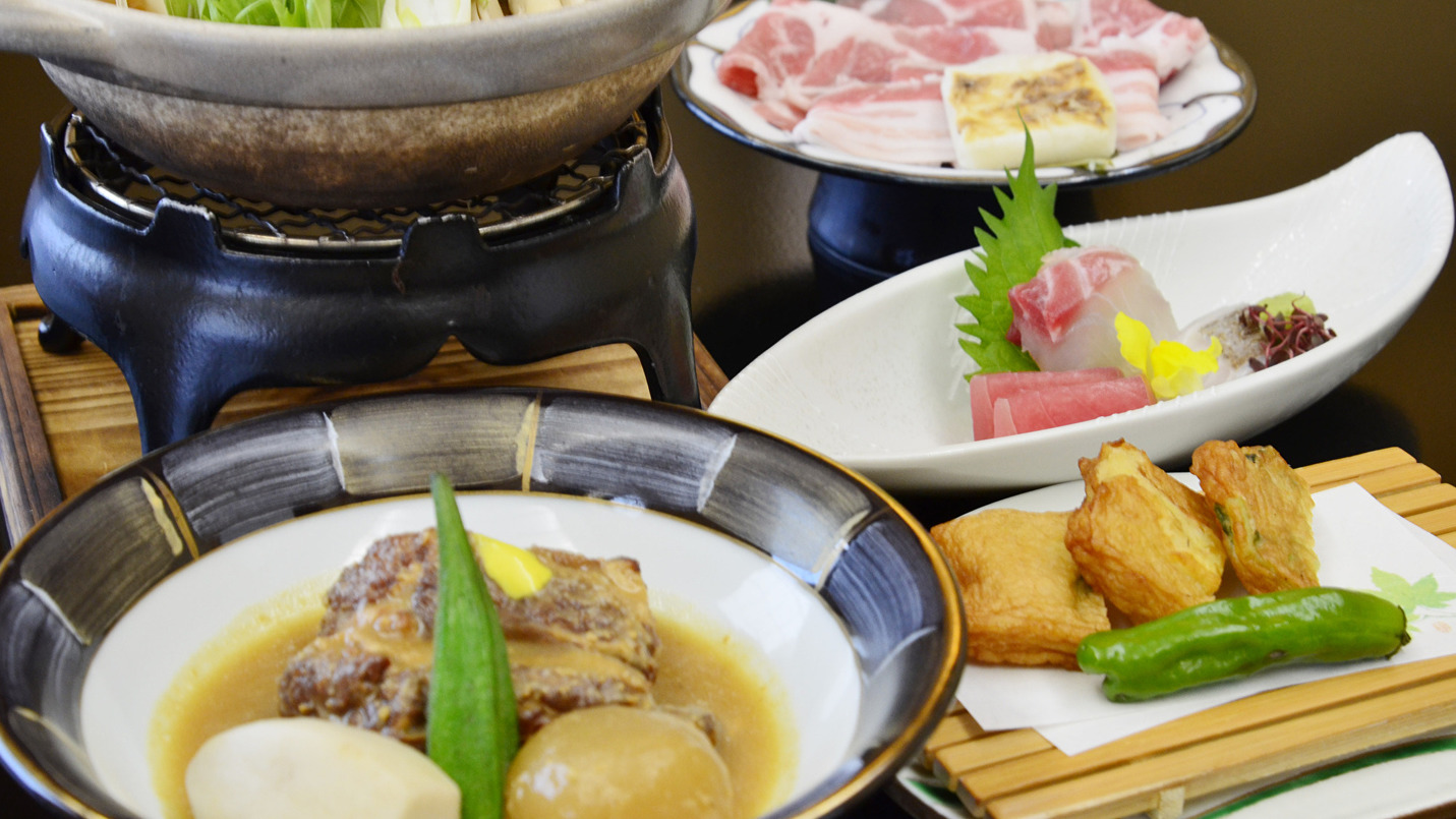 【日本料理京はるか】さつま揚げや、しゃぶしゃぶ、黒豚豚骨など『鹿児島御膳』イメージ