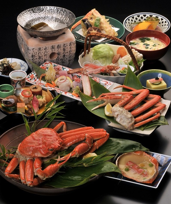 松葉蟹コースの例