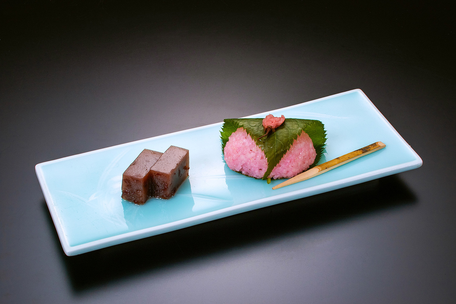 【季節の会席料理】桜餅つぶあん水羊羹（2025年5月末迄）