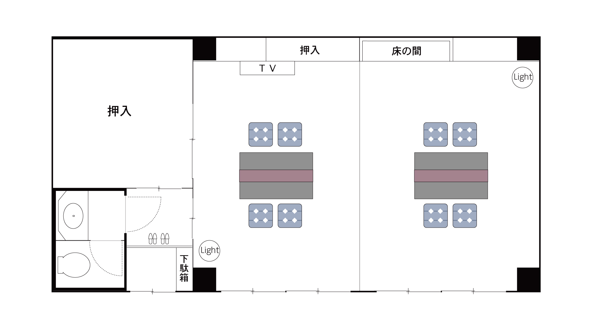 和室14畳〈間取り〉
