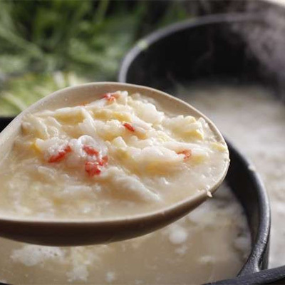 ジオ鍋の〆は、「３種の出汁で雑炊」もお楽しみ♪