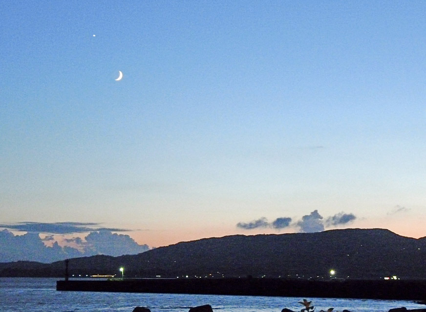 当館から見た夕方の景色