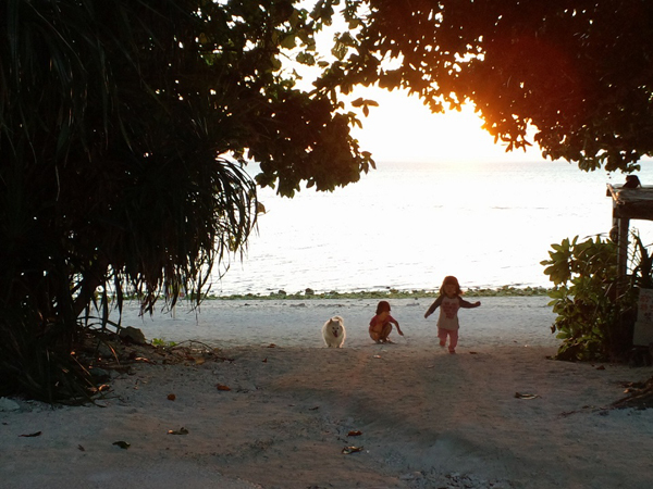 カイジ浜からの夕日