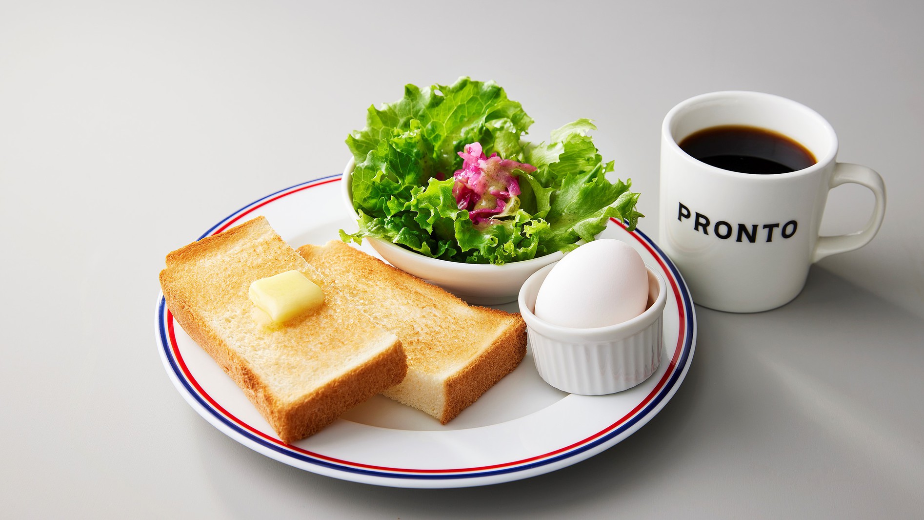朝食メニュー一例トーストセット