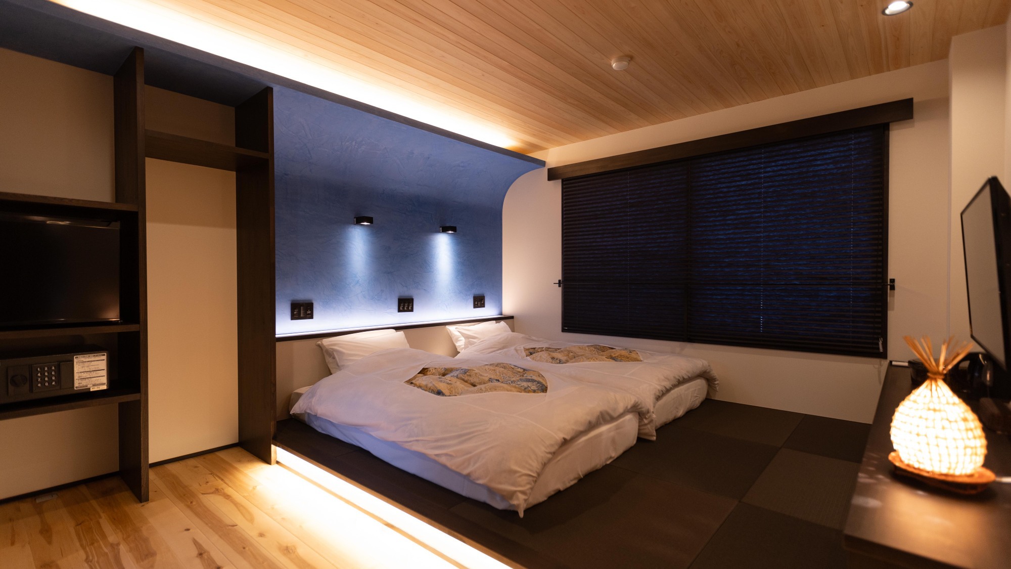 ・【和洋室（201−204）】落ち着いた雰囲気の寝室。快適におやすみいただけます