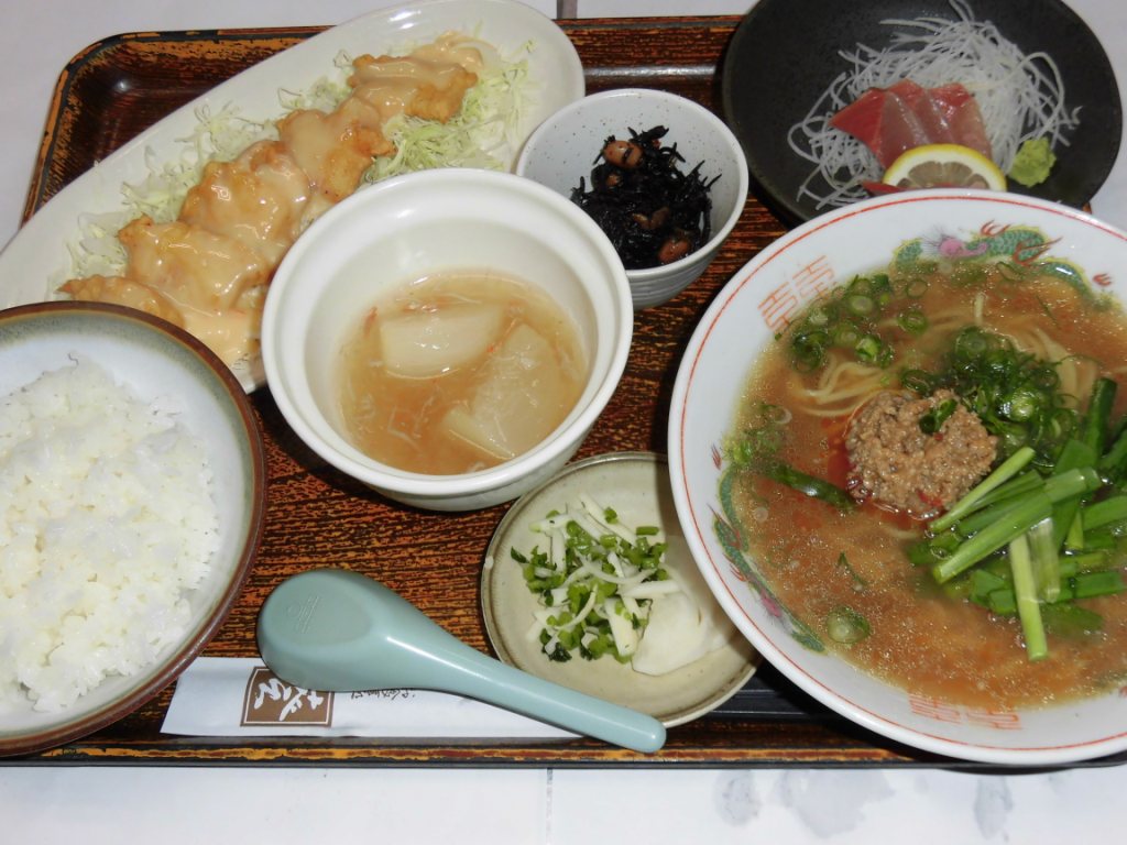 日替わり夕定食台湾ラーメン・エビマヨ