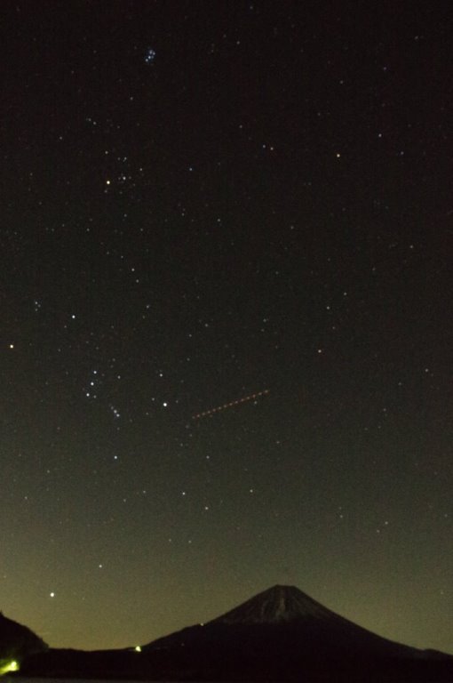 星空と富士山