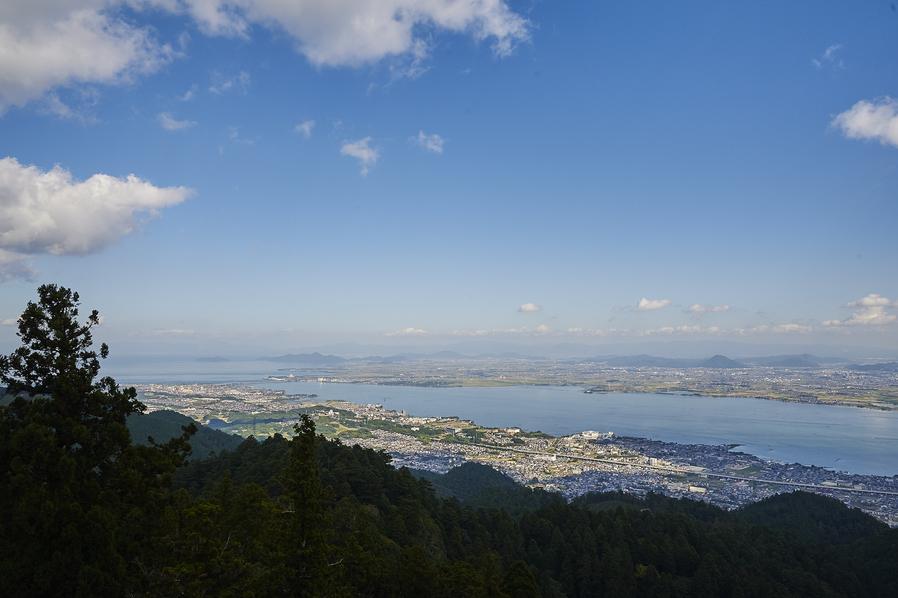 レストランからの琵琶湖の眺め