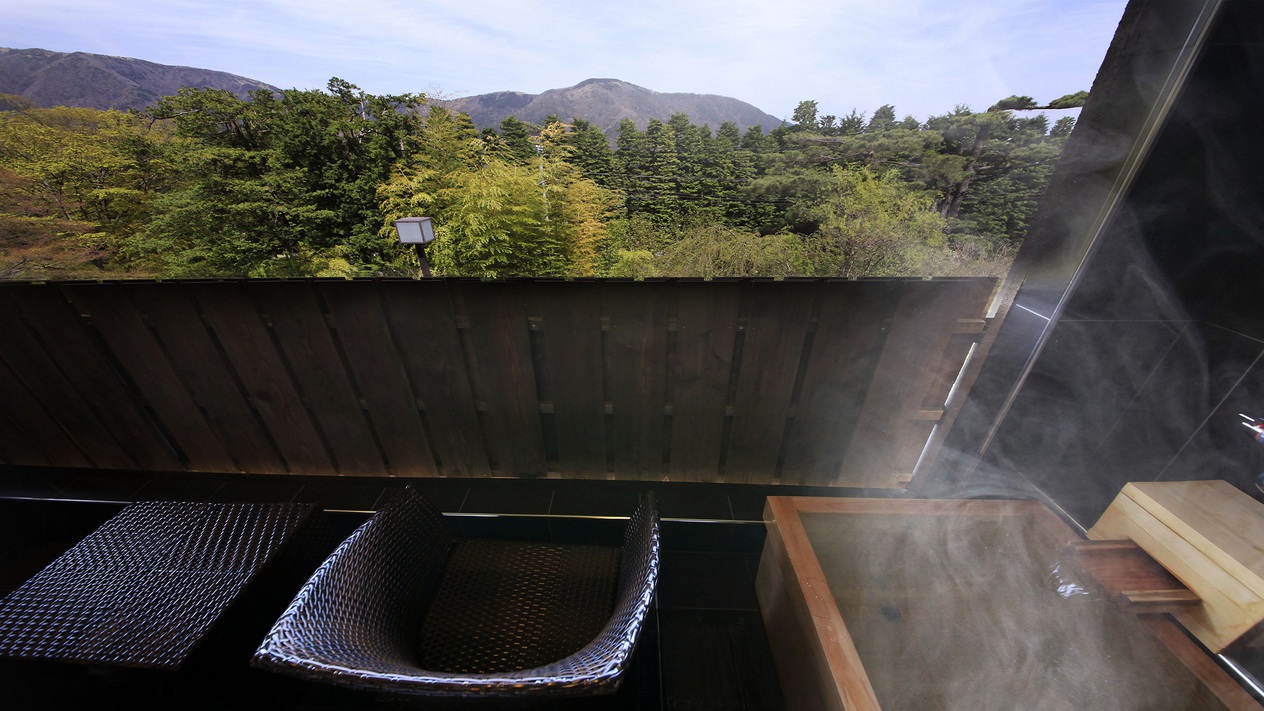 【客室露天風呂付】和モダン和洋室：箱根の山々を眺めながら