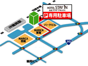 駐車場までのＭＡＰです。