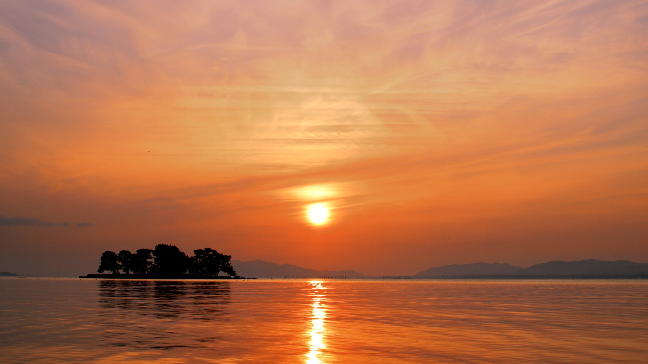 宍道湖の夕陽