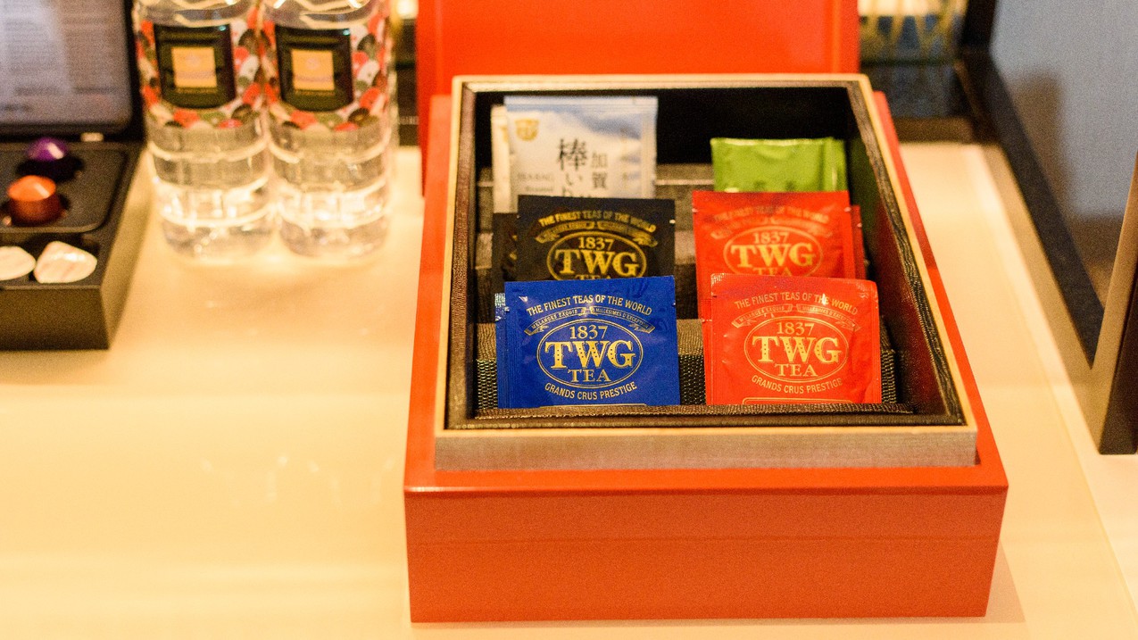 プレミアツイン・デラックスツインKANAZAWAにはシンガポール高級紅茶ブランド「TWG」をご用意。
