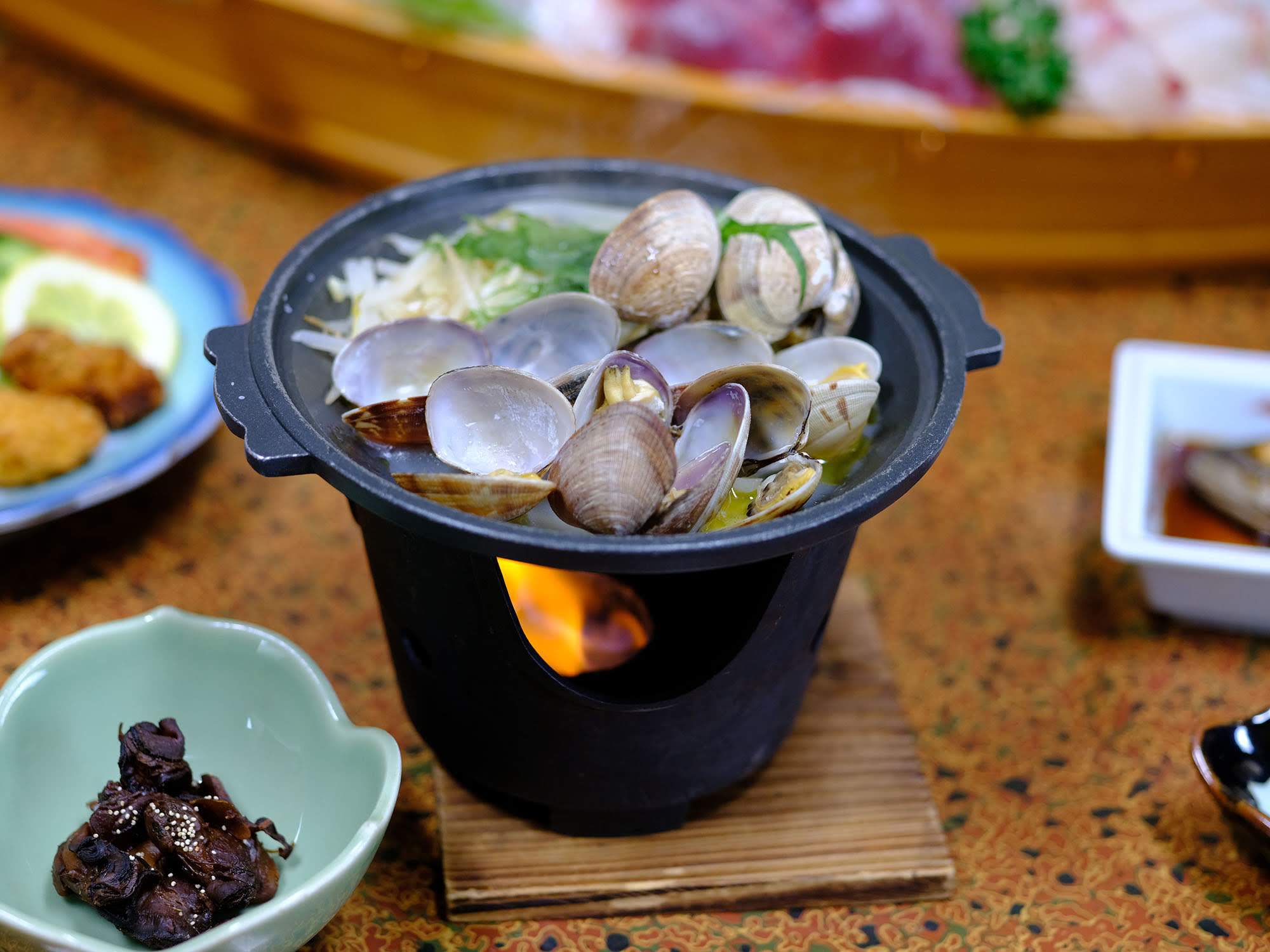 アサリ陶板焼き