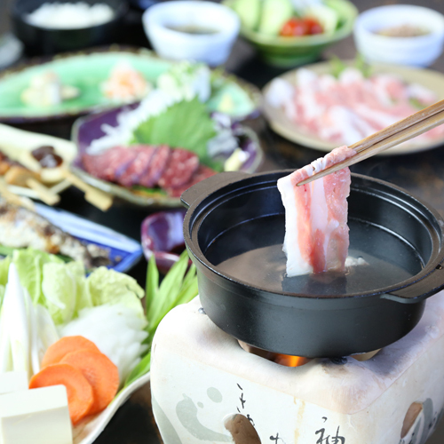 豚しゃぶしゃぶ御膳（馬刺し&ヤマメ付）