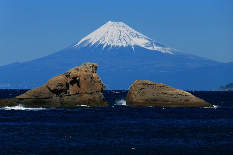 雲見海岸からの富士山。