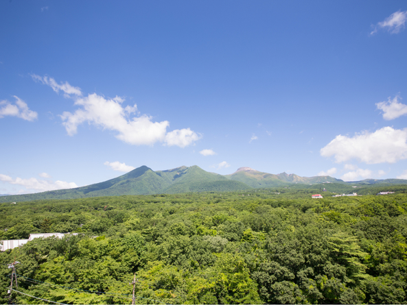 いちやから見える新緑の那須連山