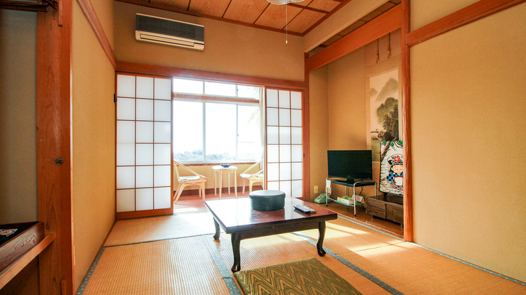 #客室6畳＿全室オーシャンビュー！広縁から海を眺めゆっくりお寛ぎください♪