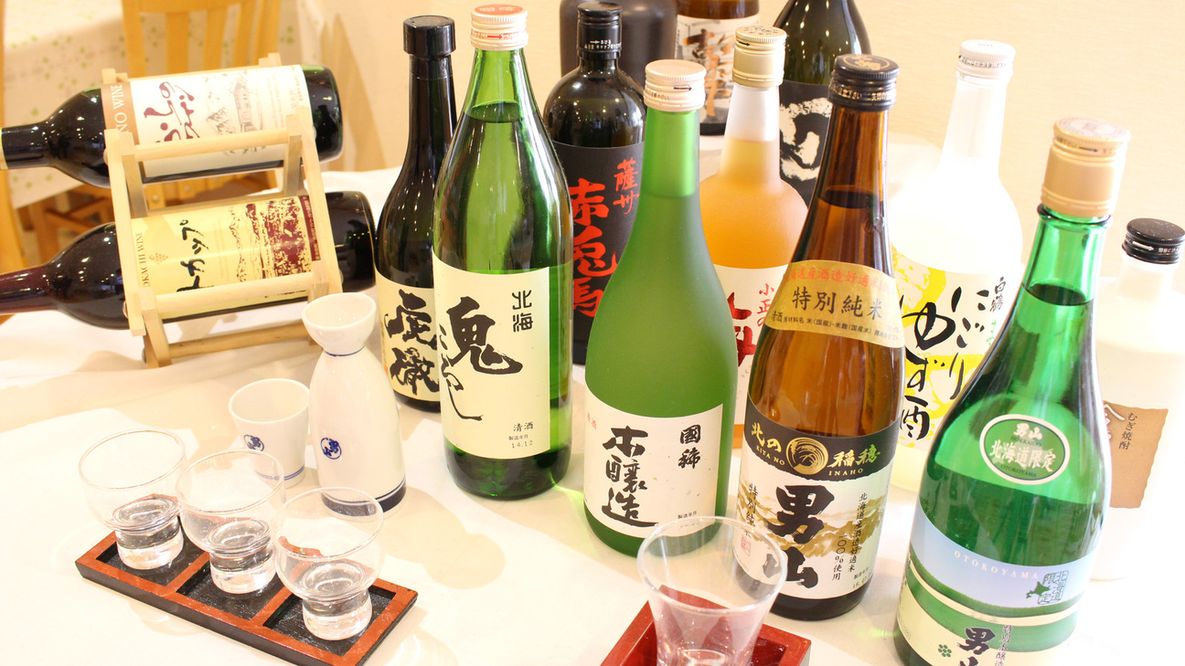 *豊富な地酒／日本酒、焼酎など北海道の地酒や道外の銘酒をご用意しております。