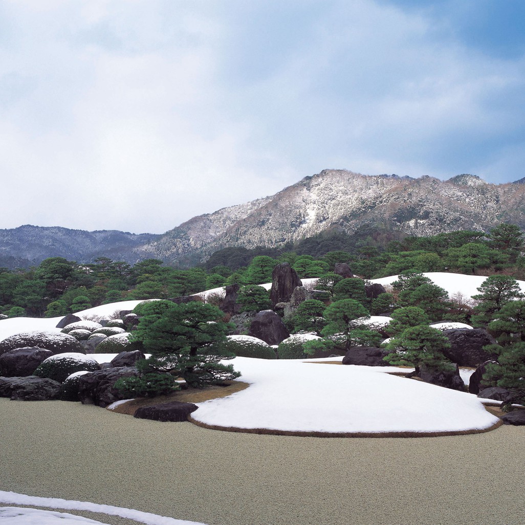 足立美術館庭園（冬の庭園）①