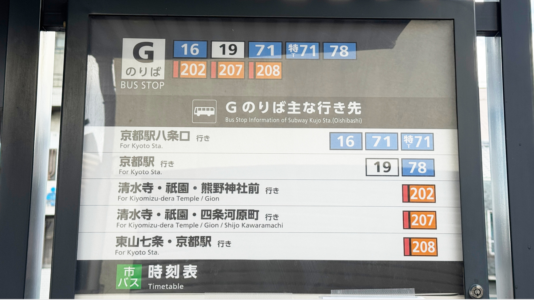 「大石橋」バス停からは清水寺・祇園・河原町方面への移動も便利です♪