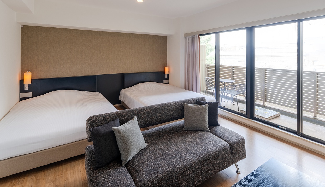 禁煙バルコニー付ツイン（30平米・バストイレ付）