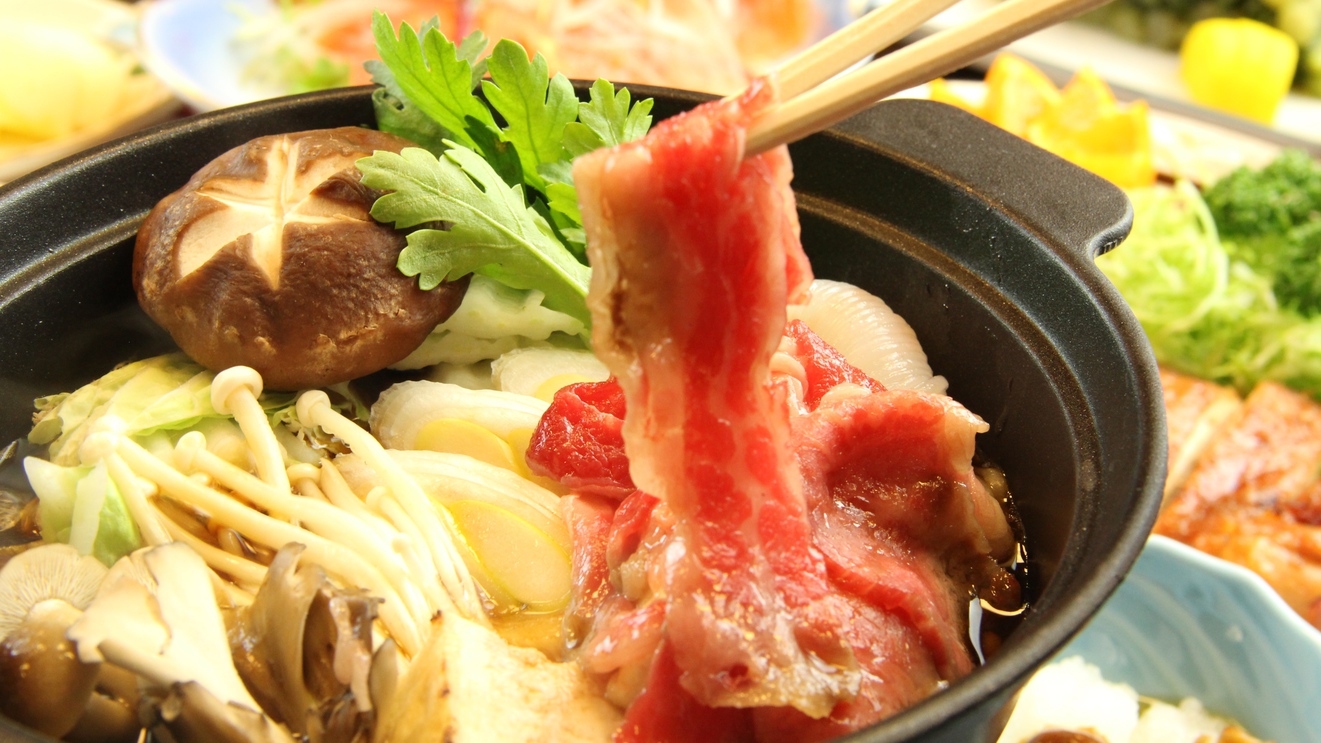 夕食一例すき焼き鍋