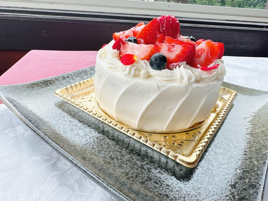 記念日プランのデザートのケーキです。