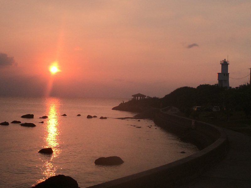 スイートテラスからの夕日