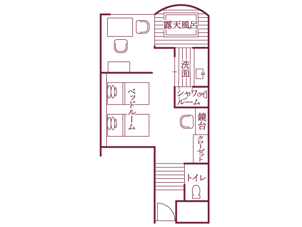 明見Ｂタイプ（５４２号室・３８平米）／間取り図