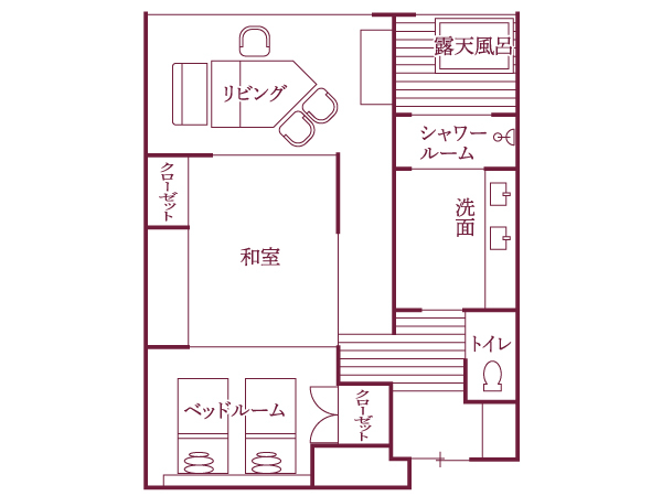 福地Ｂタイプ（５４３号室・７０平米）／間取り図