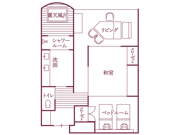 福地Ｂタイプ（５４４号室・７０平米）／間取り図