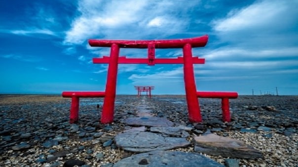 有明海の海中道路・海中鳥居